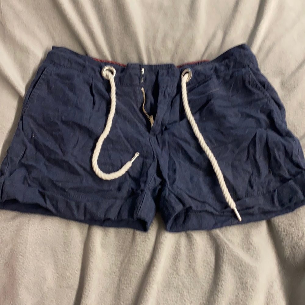 Tommy Hilfiger navy blue linen shorts